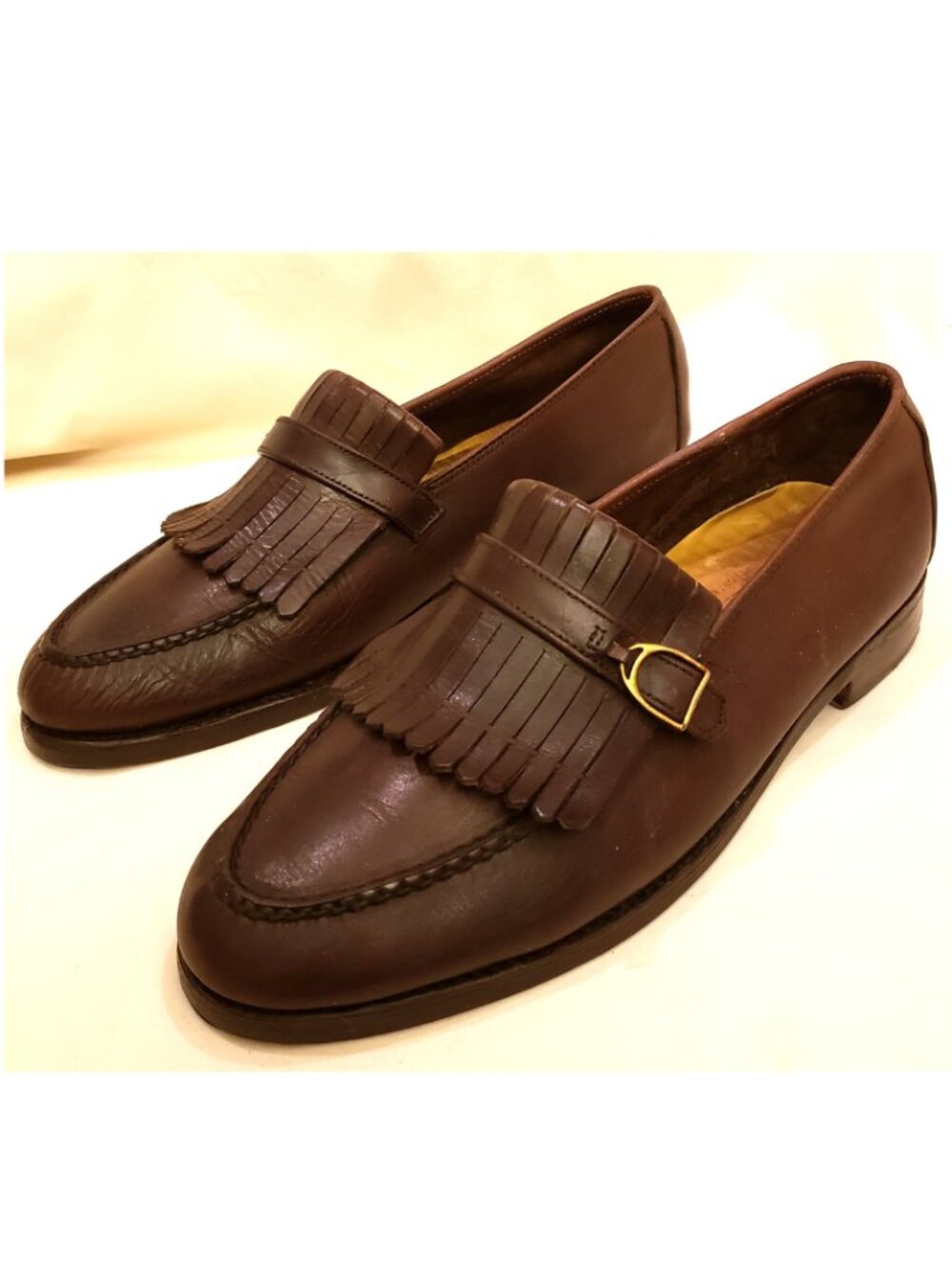 TRAFALGAR Italy Men's Loafers Shoes Size~10 Brown Leather